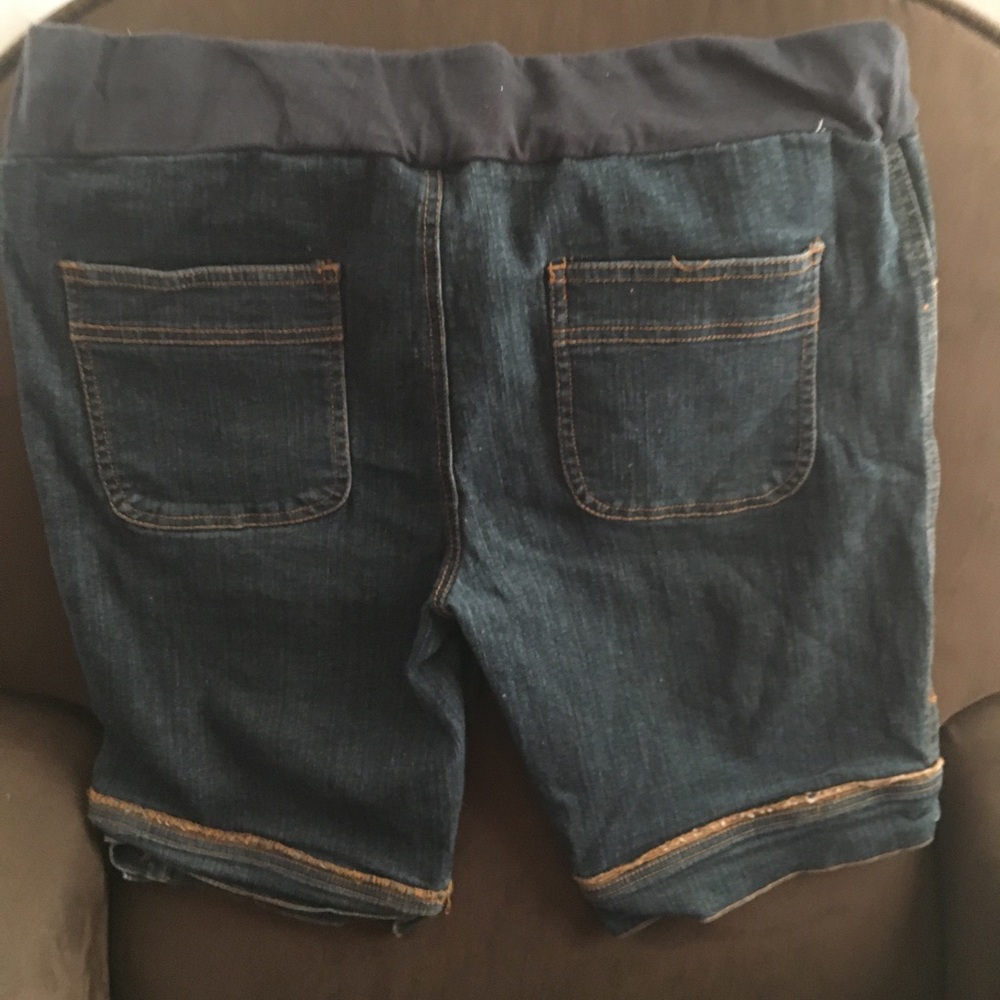 Maternity jean shorts